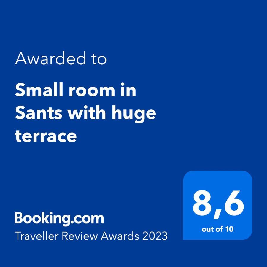 Small Room In Sants With Huge Terrace Barcelona Zewnętrze zdjęcie